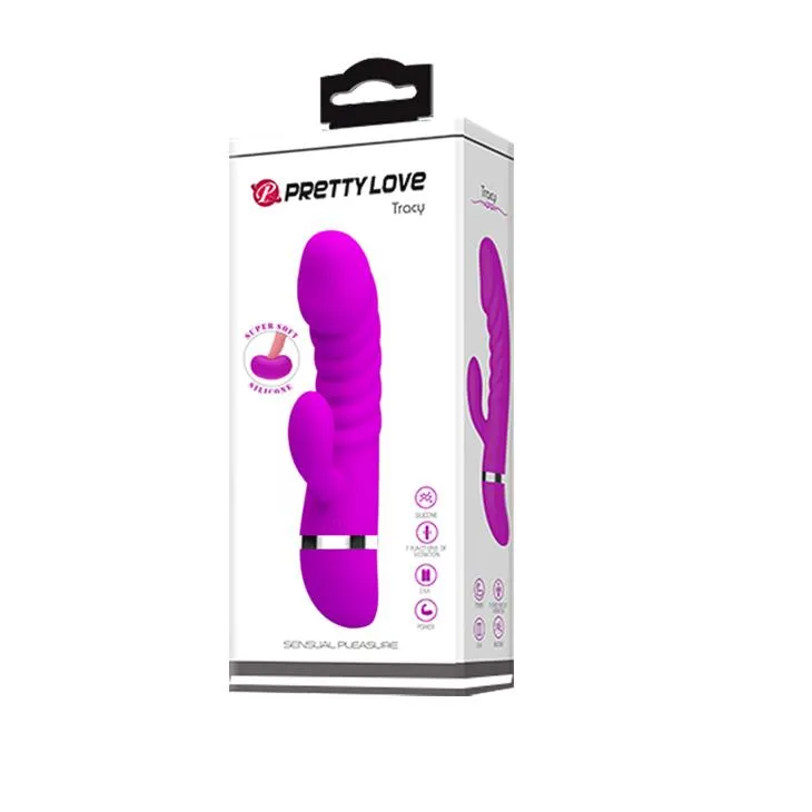 Вибратор-кролик Pretty Love Tracy, 18.8 см (фиолетовый)