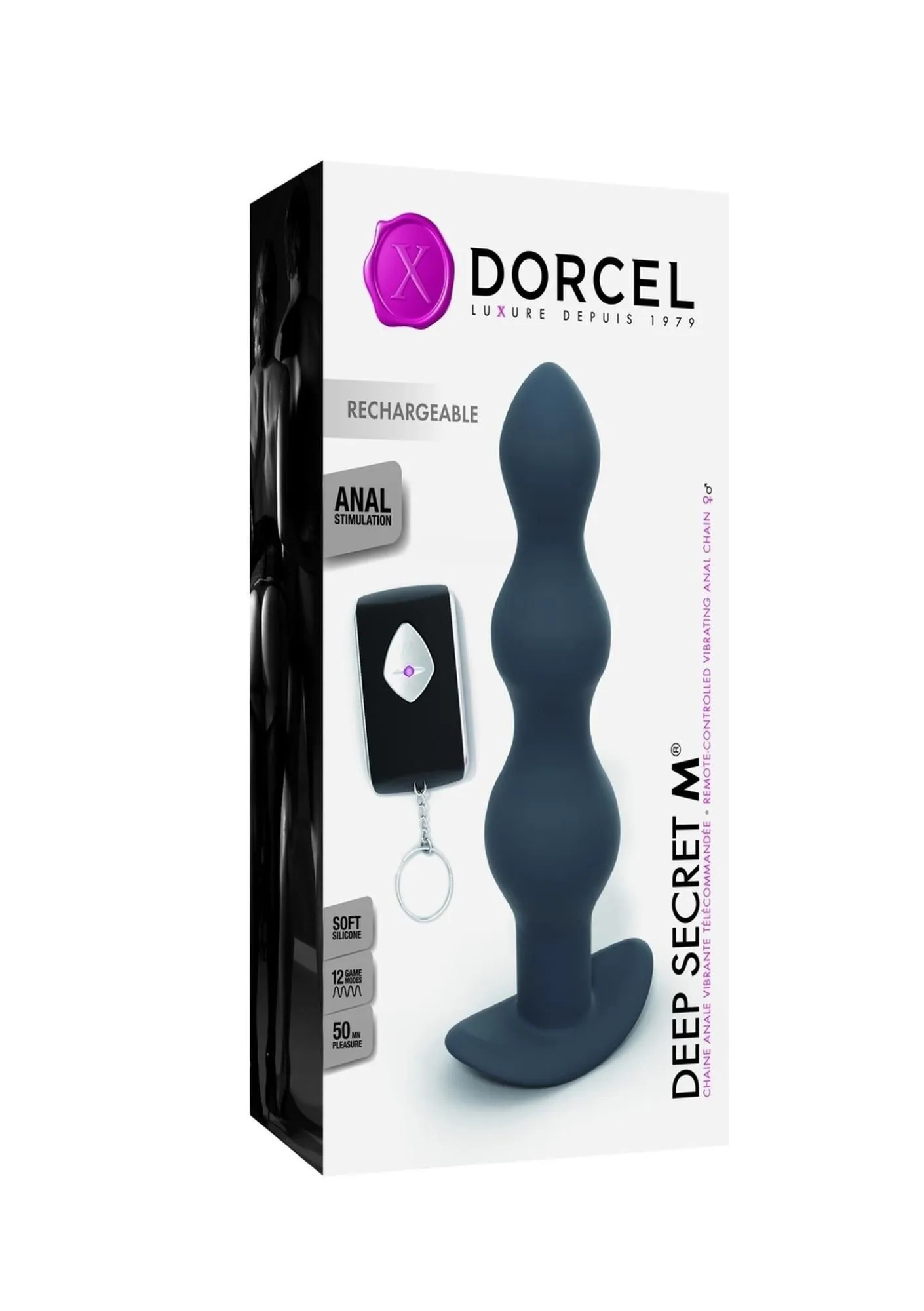 Анальна пробка Dorcel Deep Secret M, 17 см (синій)