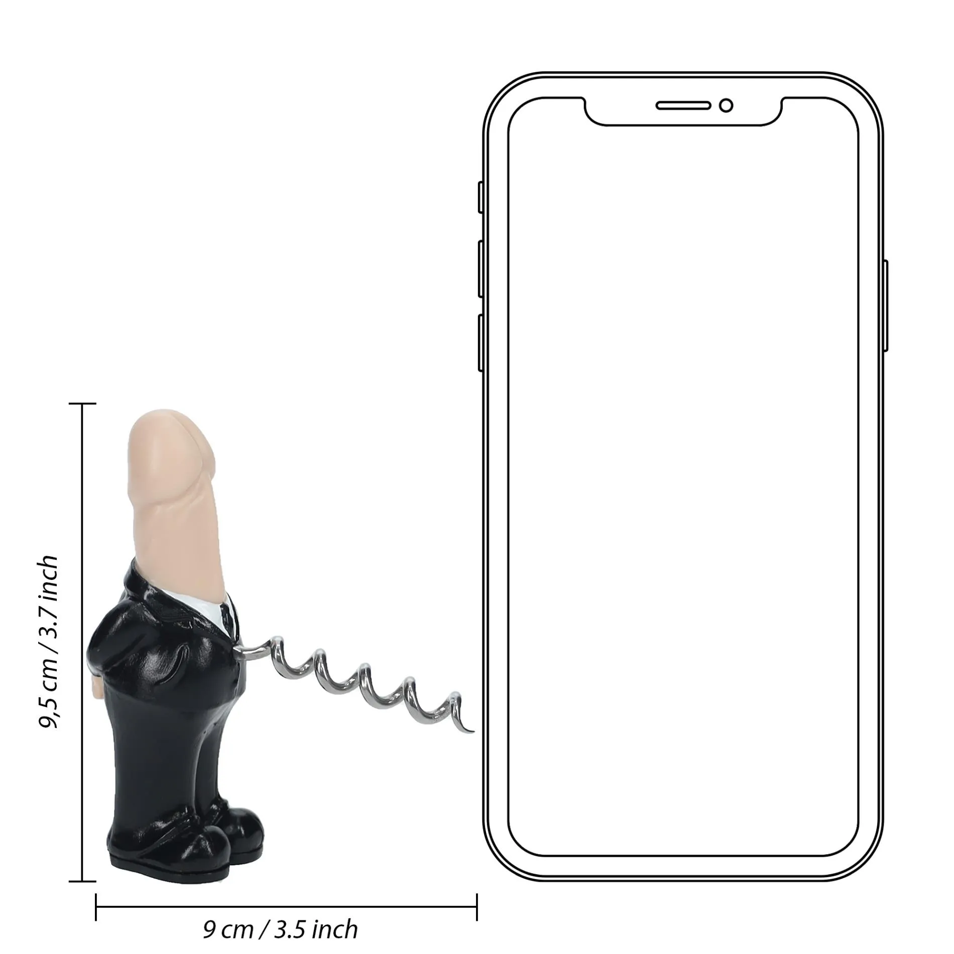 Штопор S-Line Groom Corkscrew, для жениха (черный)