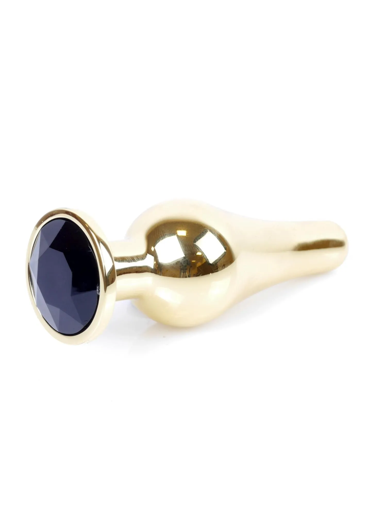 B - Series HeavyFun Gold - Korek analny, Czarny, 9.5 cm