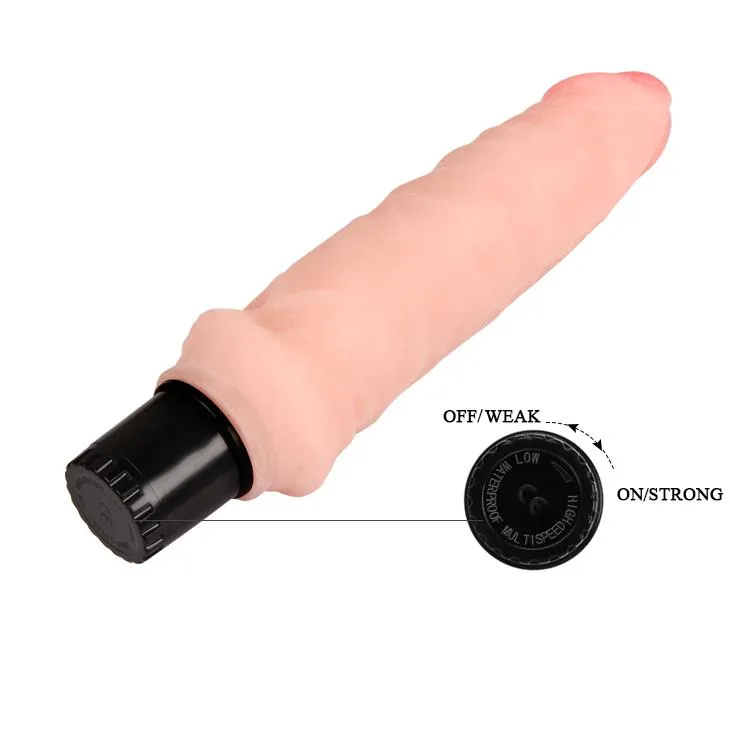 Вибратор Baile The Realistic Cock Multispeed, 20 см (телесный)