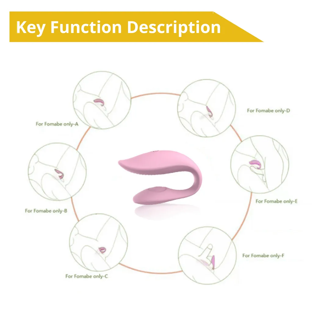 EROSPACE Sweet Play A7 - Wibrator dla par, Różowy, 9, 8 cm