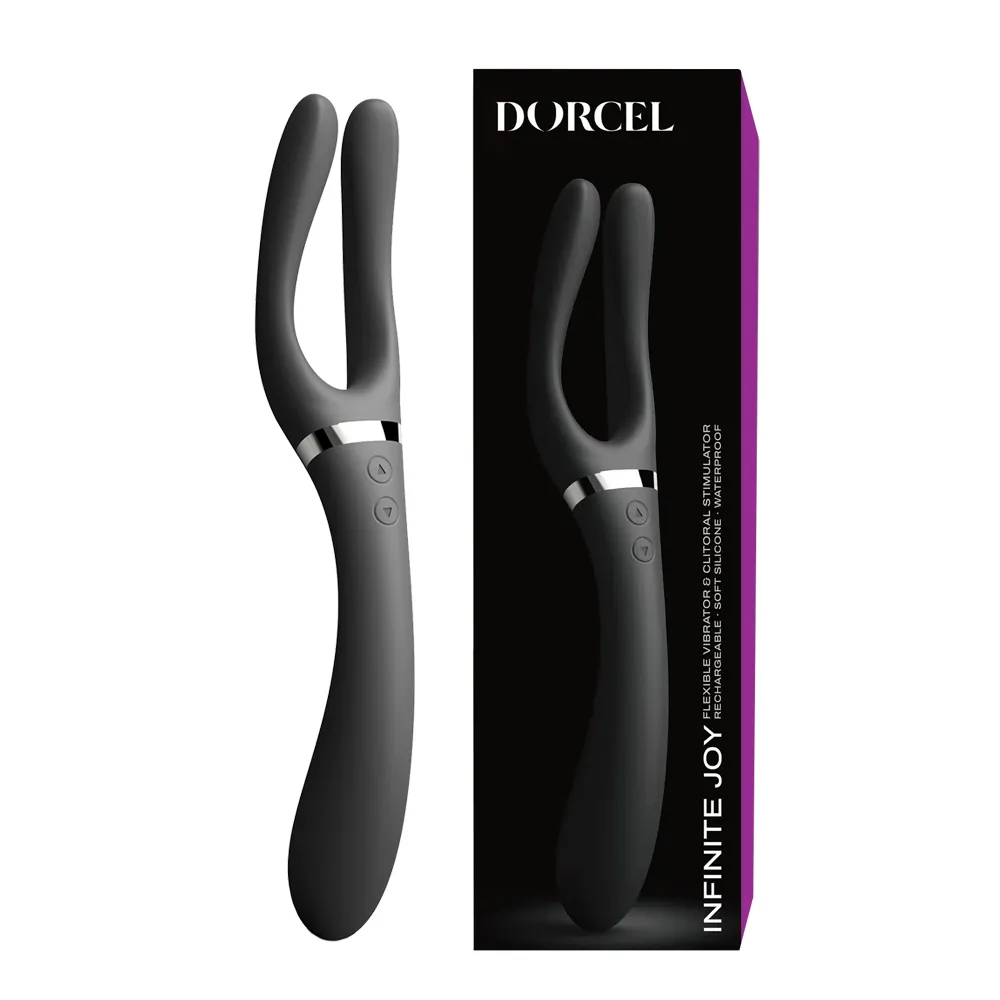 Dorcel Infinite Joy - Elastyczny wibrator uniwersalny, Czarny, 28, 2 cm