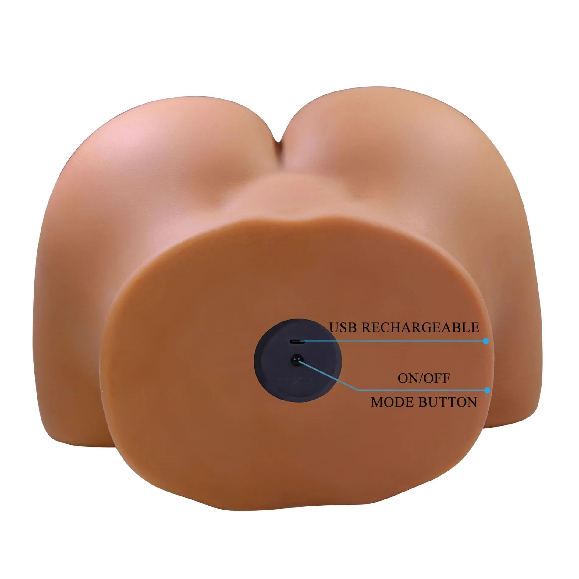 Crazy Bull Wendy Vagina & Anal - Masturbator realistyczny z wibracjami, Brązowy, 34 cm