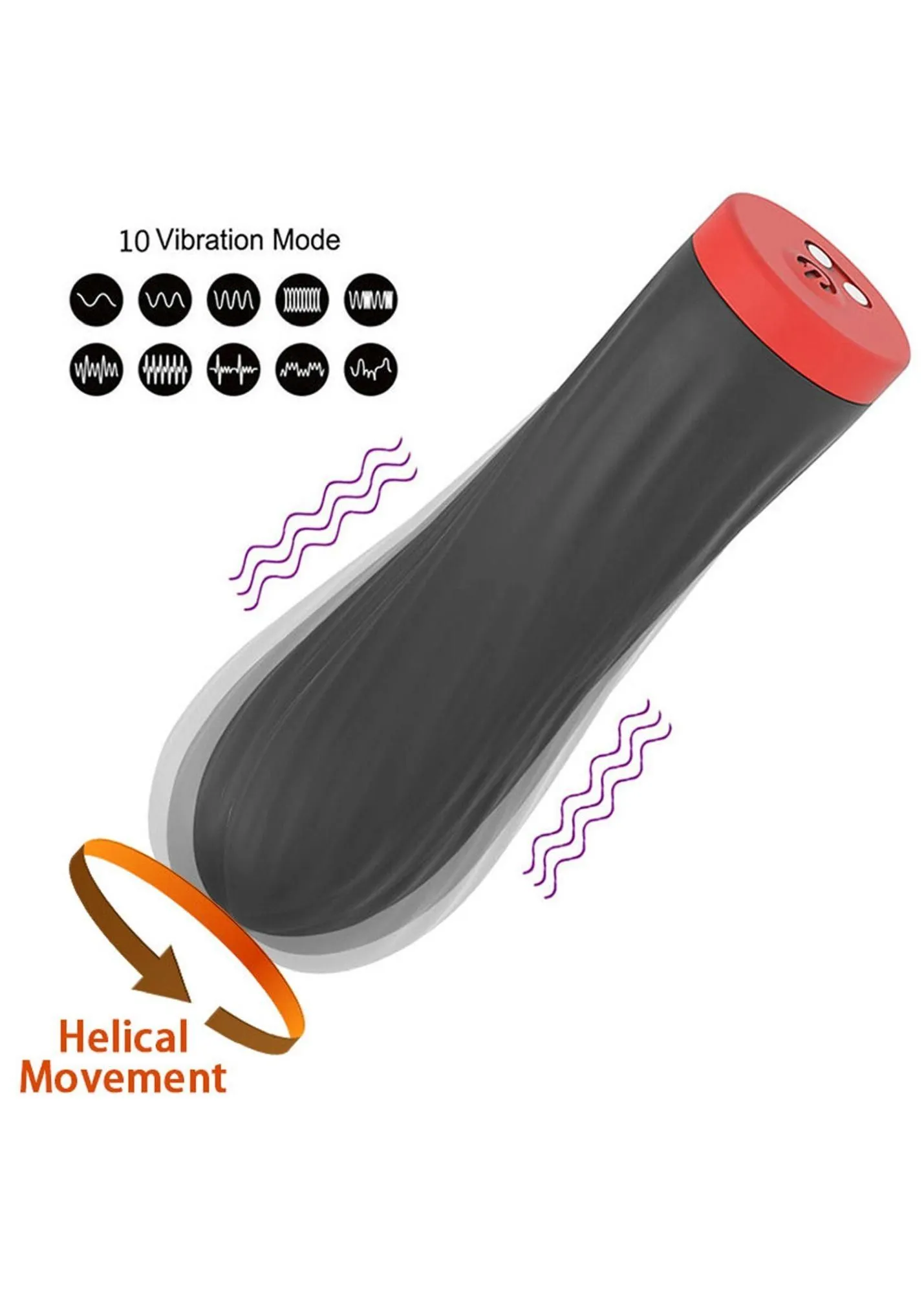 B - Series Magic Rechargeable Silicone Touch - Wibrator, Czarny, 8.5 cm