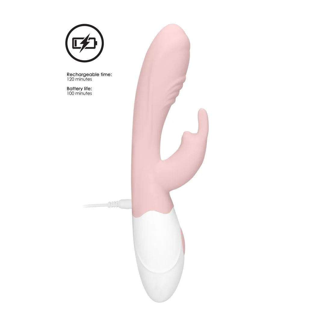 Loveline Juicy - Wibrator królik, Jasnoróżowy, 20 cm