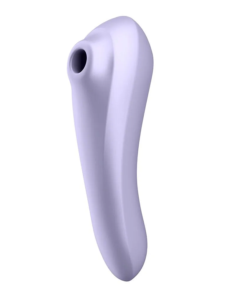 Satisfyer Dual Pleasure - Wibrator z bezdotykowym masażerem łechtaczki, Liliowy, 18 cm