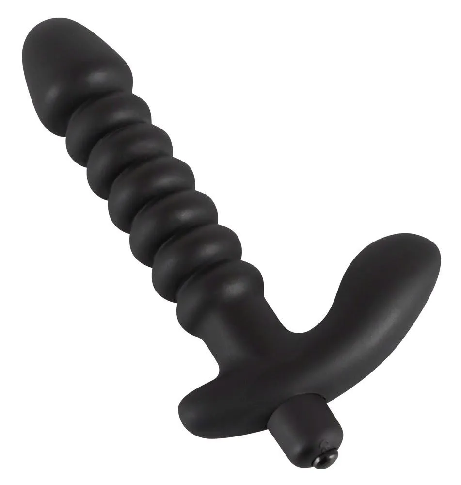 Black Velvets Black Velvets Vibrating - Korek analny z wibracjami, Czarny, 17 cm