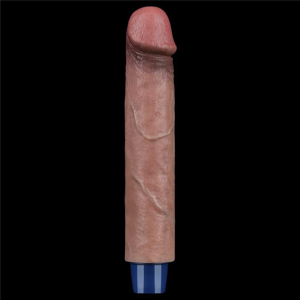 Вібратор Lovetoy Real Softee 9" Platinum Silicone, 22.8 см (коричневий)