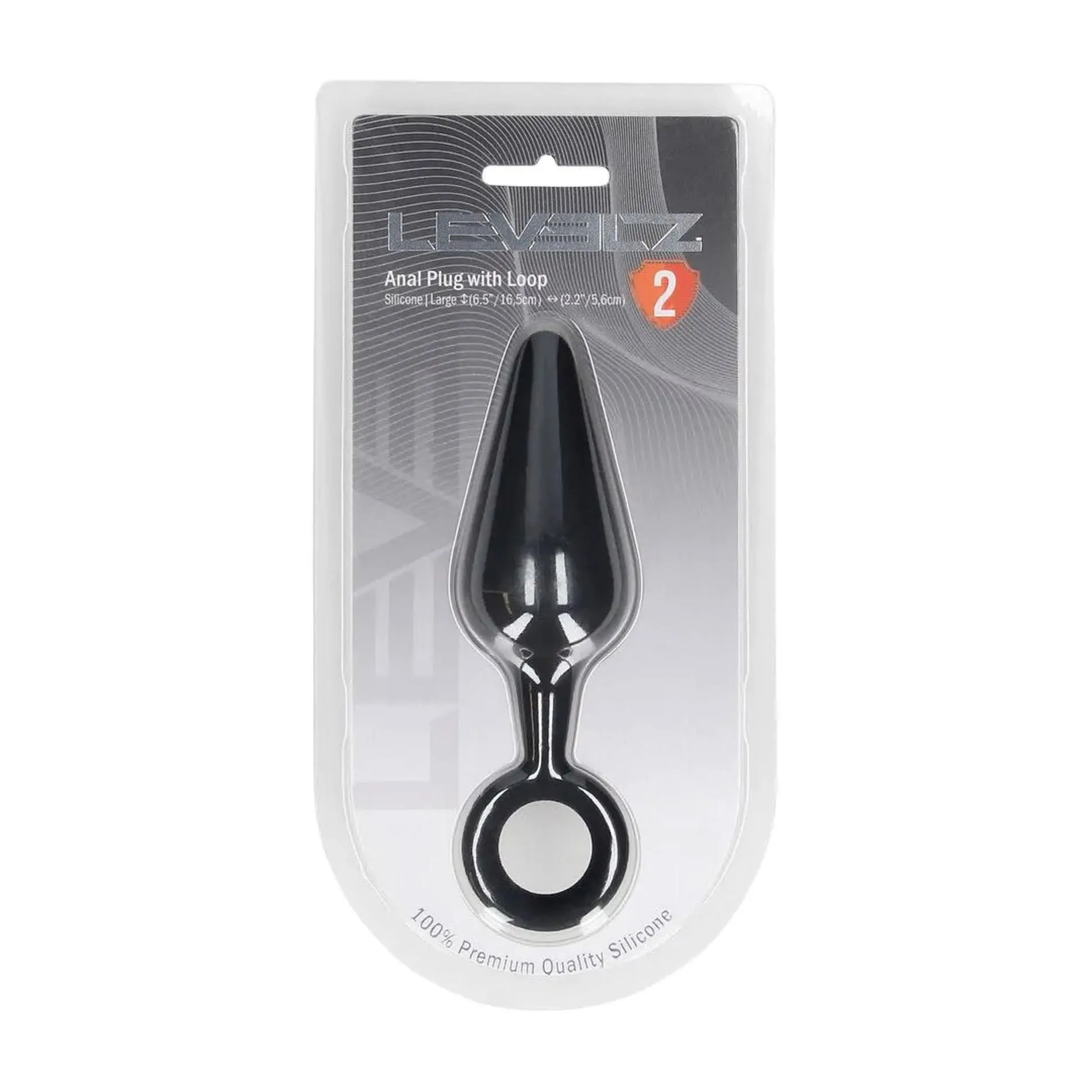 Анальна пробка Levelz Anal Plug with Loop L, 14.3 см (чорний)