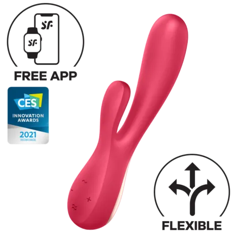 Вібратор-кролик Satisfyer Mono Flex, 20 см (червоний)