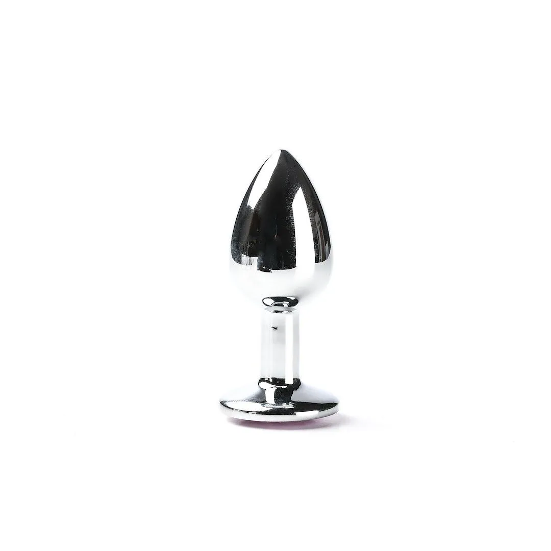 Анальная пробка с кристаллом Simply Pleasure S, 7 см (светло-розовый)