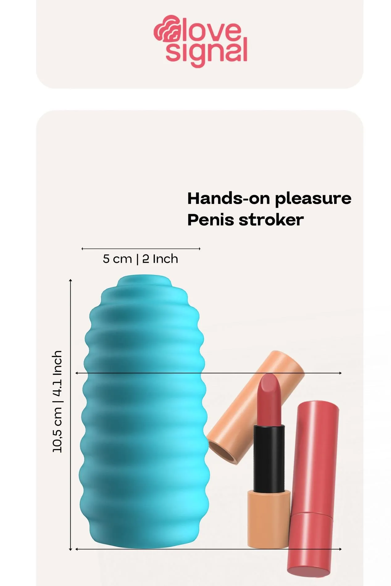 Dream Toys Hands-On Pleasure - Masturbator, Turkus, 10.5 cm