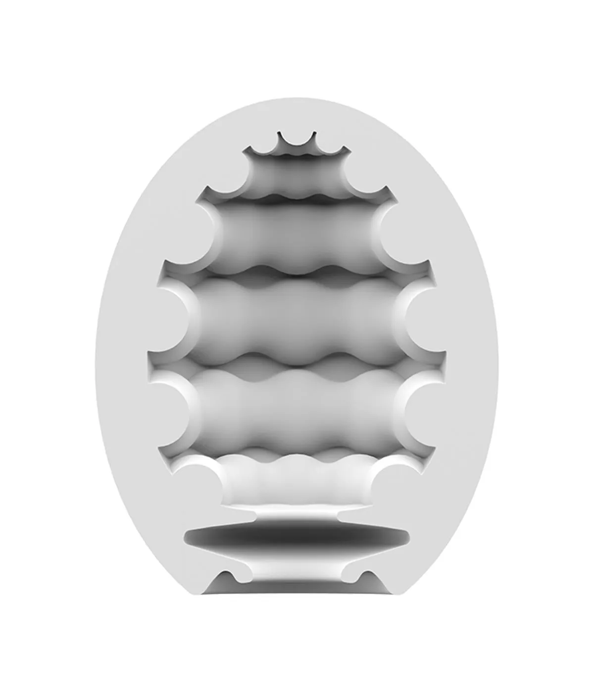 Satisfyer Egg Single Riffle - Masturbator jajko, Biały