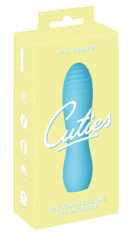 Вибратор Cuties Mini, 10,8 см (голубой)
