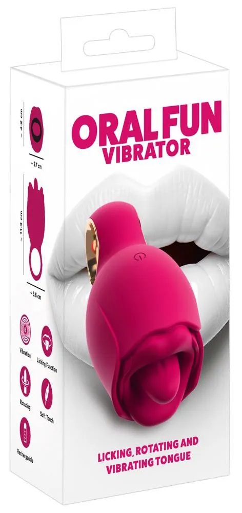 You2Toys Oral Fun Tongue - Wibrator łechtaczkowy, Różowy, 11.3 cm