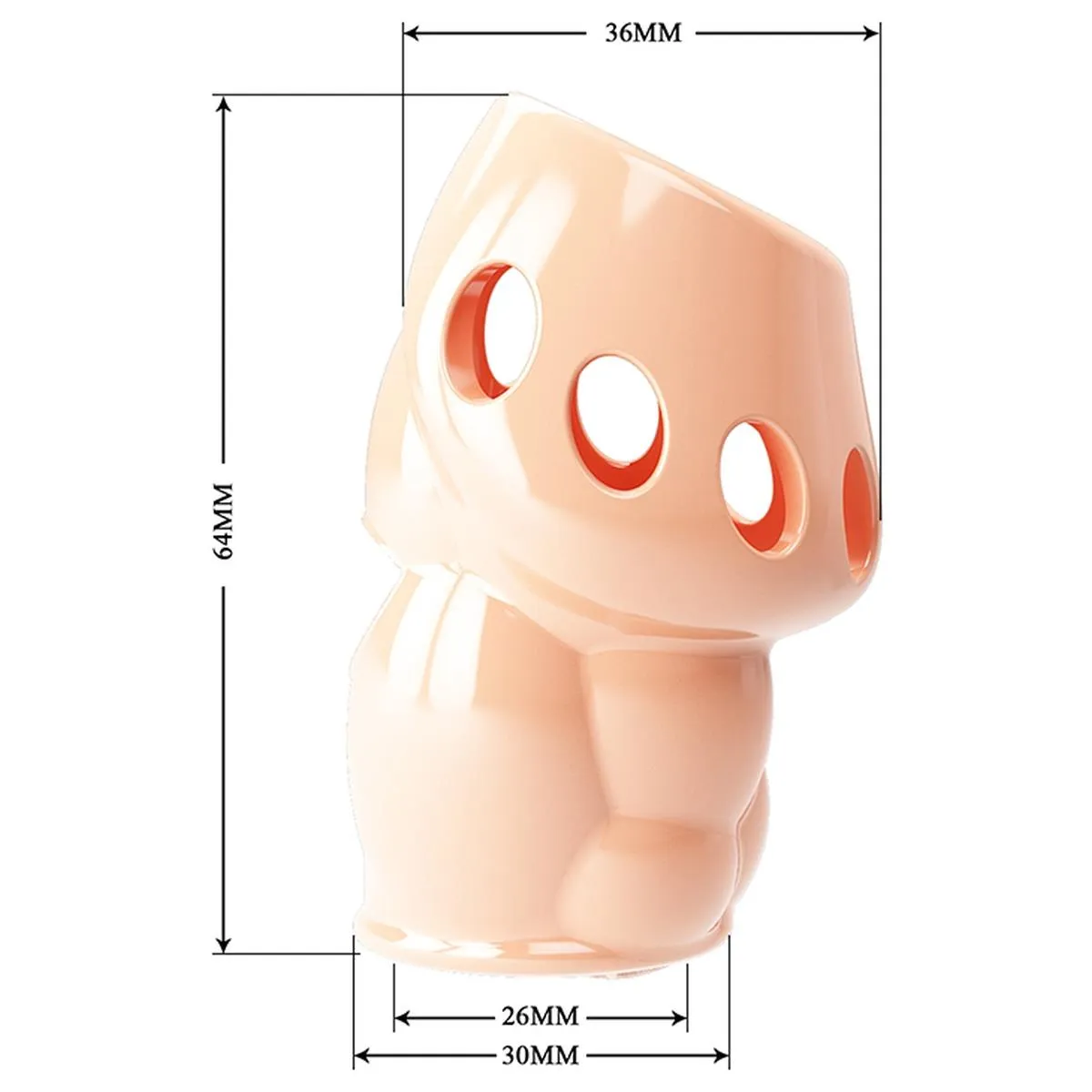 Насадка на пенис Pretty Love Oskar Penis Thicker Flesh, 6,4 см (телесный)