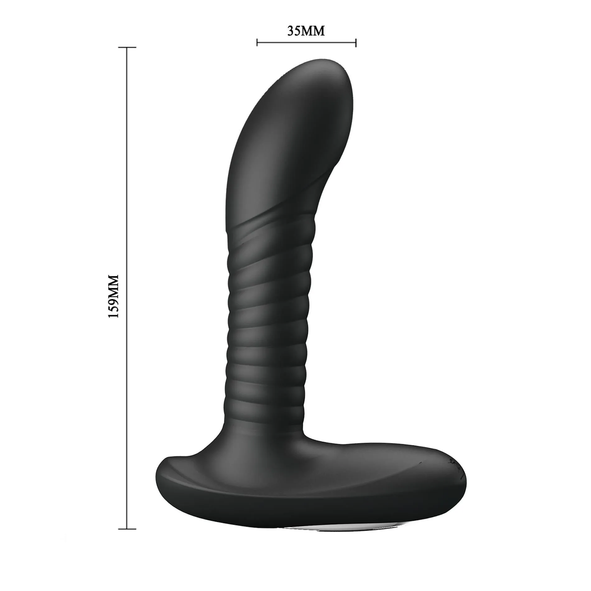 Mr. Play Powerful Vibrating - Stymulator prostaty, Czarny, 16 cm