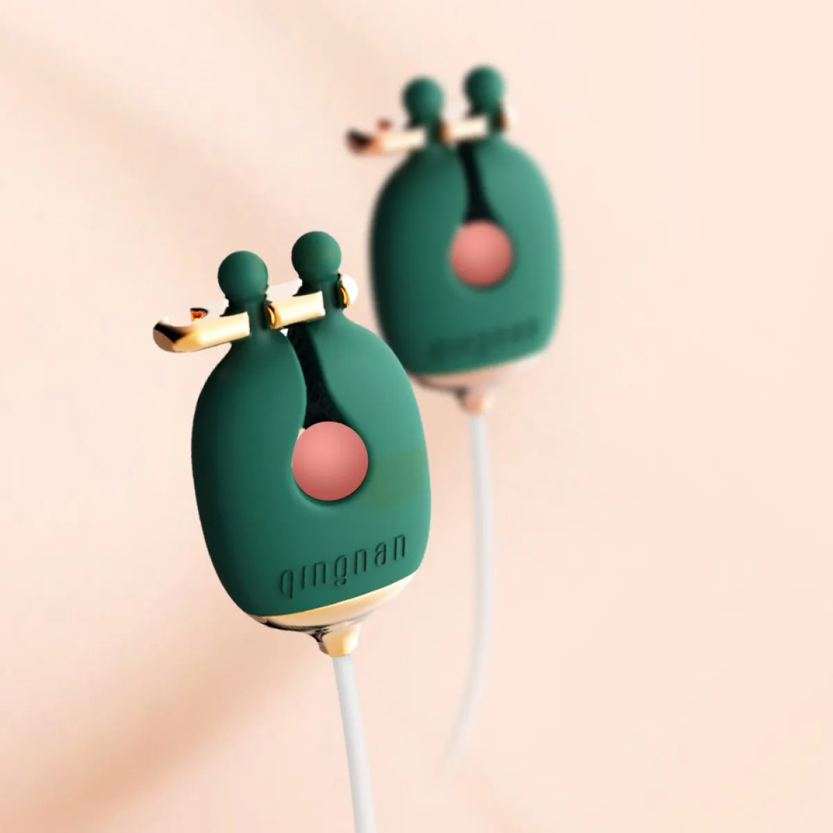 Зажимы для сосков Qingnan No.2 Vibrating Nipple Clamps (зеленый)