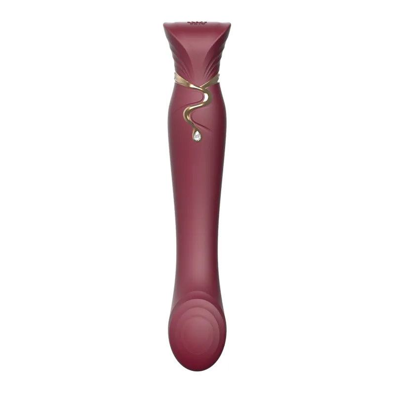 Wibrator Zalo Queen G-Spot Pulse Wave, 21,5 cm (bordowy)