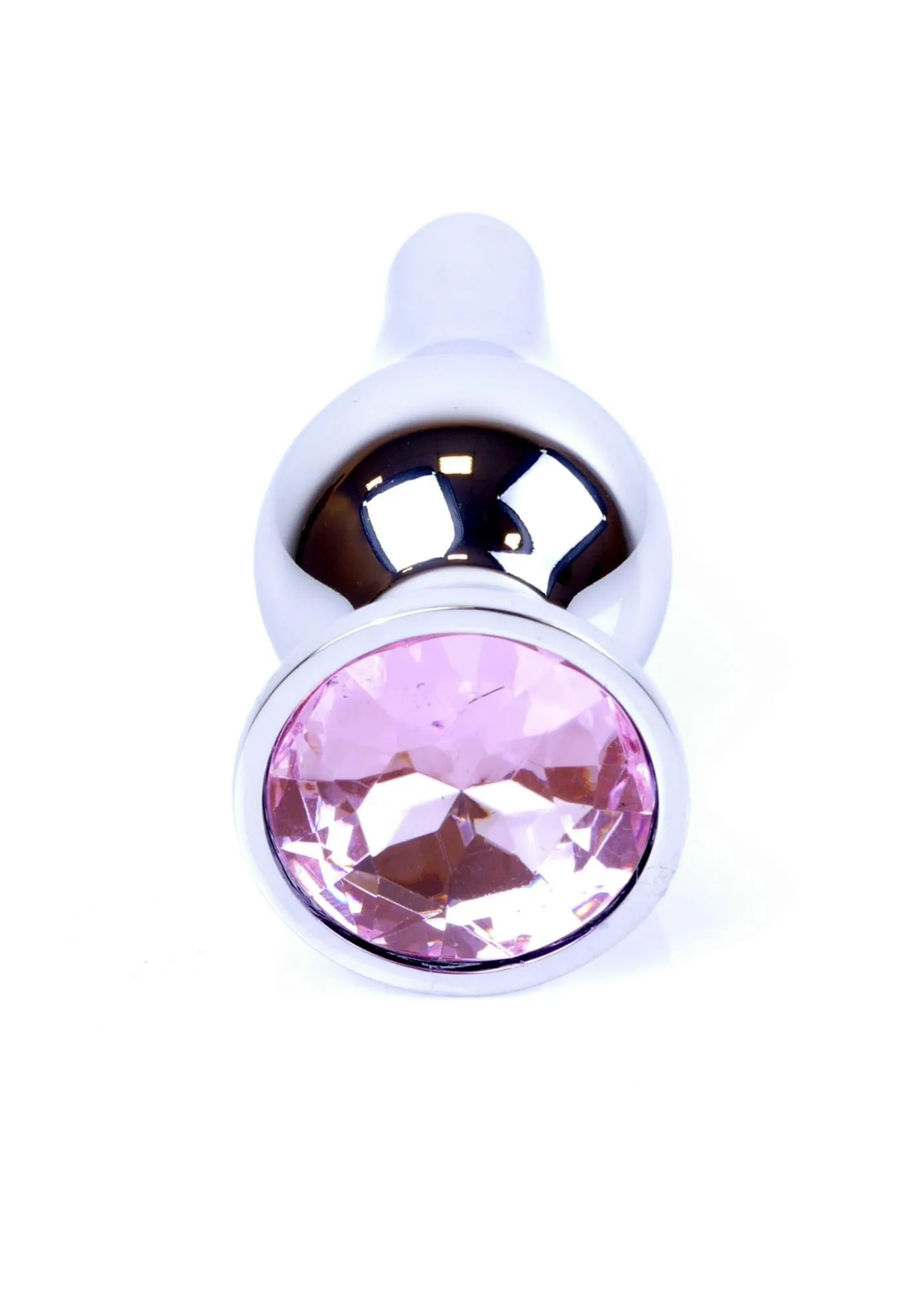 Анальная пробка B-Series HeavyFun Jewellery Silver Plug, 9.5 см (светло-розовый)