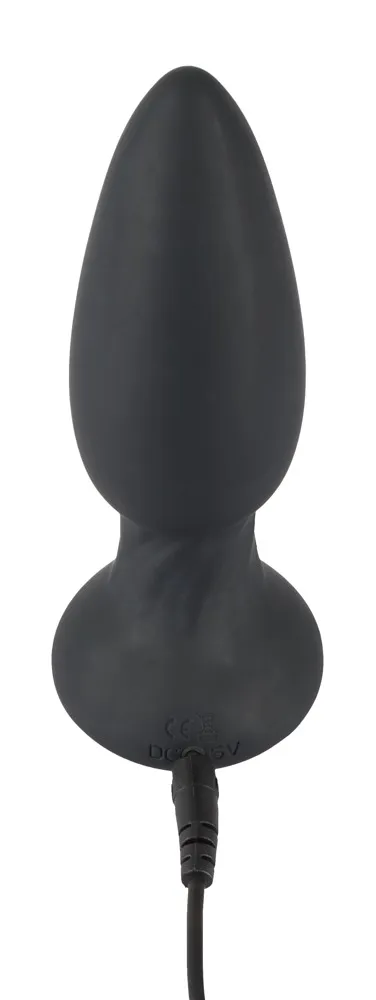 Black Velvets Rotating & Vibrating Plug - Korek analny, Czarny, 14 cm