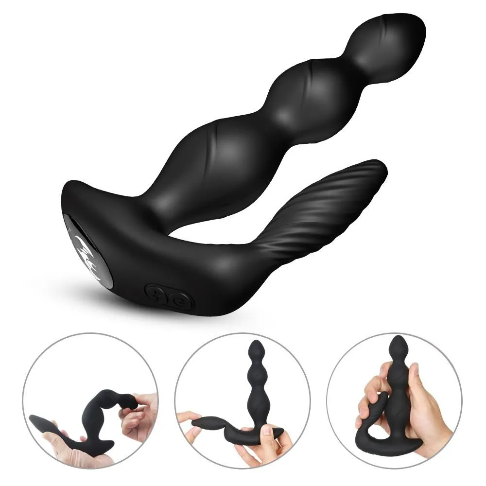 Стимулятор простаты B - Series Joy Maxfun, 17 см (черный)