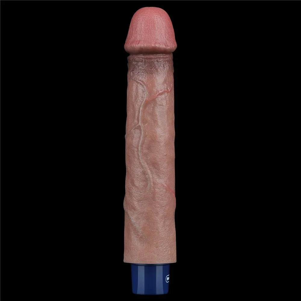 Вібратор Lovetoy Real Softee 9" Platinum Silicone, 22.8 см (коричневий)