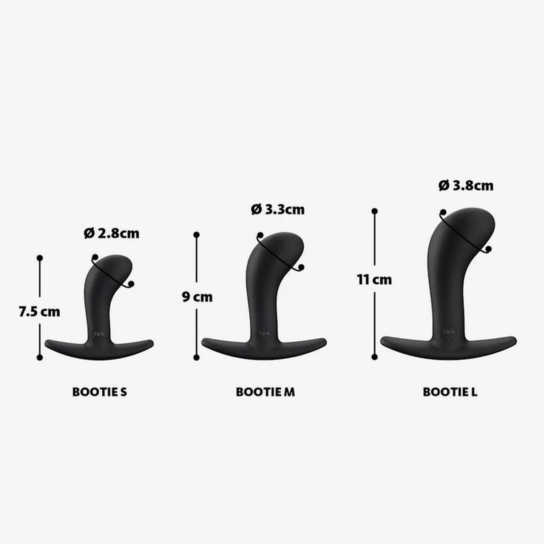 Аальная пробка Fun Factory Bootie M, 9.3 см (черный)