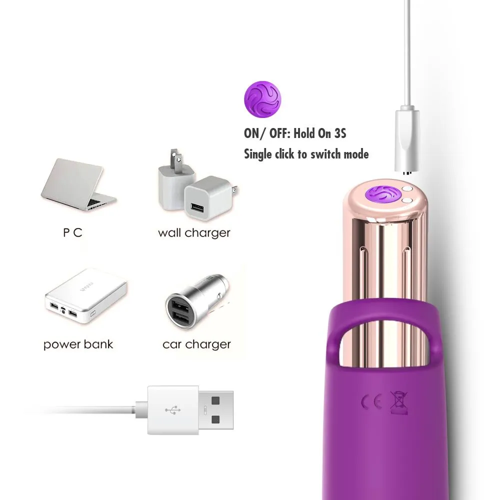 Вибратор на палец B - Series Joy Aurora, 11.8 см (фиолетовый)