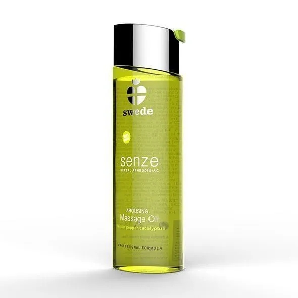 Swede Senze Massage Oil Lemon Pepper Eucalyptus - Olejek do masażu, Przezroczysty, Cytrus, 75 ml