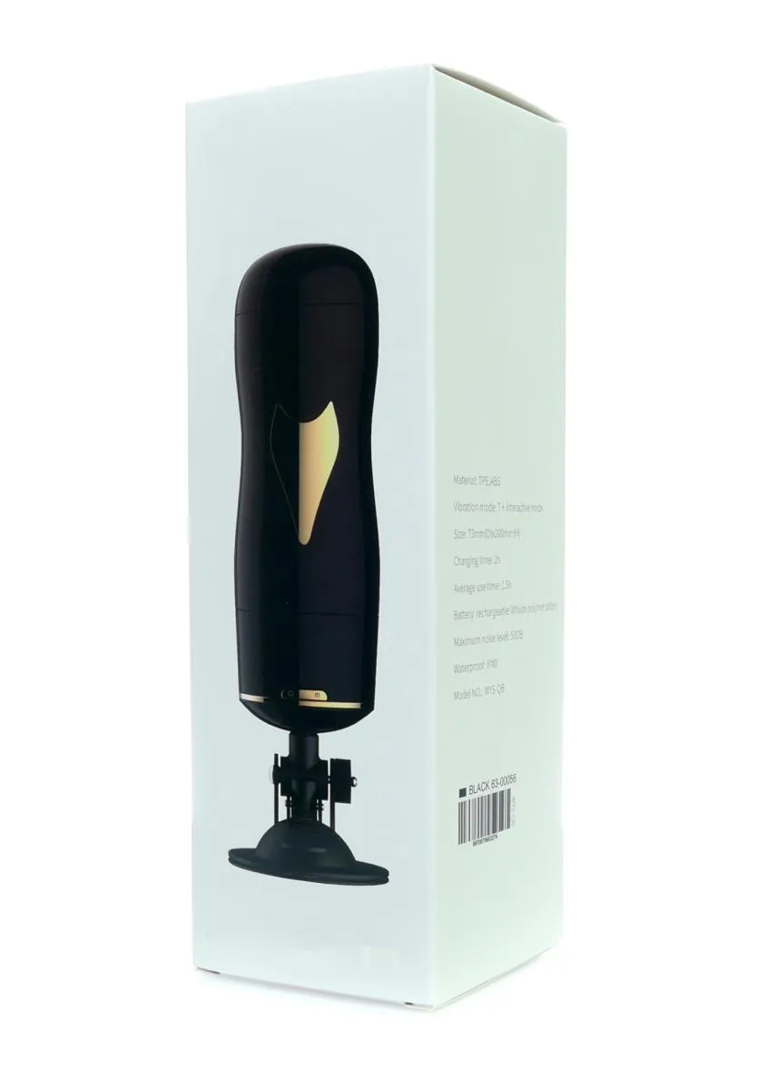 B - Series Fox Fox - Masturbator automatyczny, Czarny, 24.8 cm