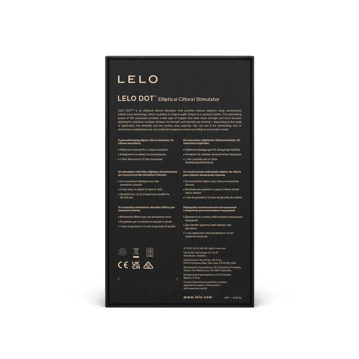 Lelo Dot Lilac - Stymulator łechtaczki, Liliowy, 16.5 cm