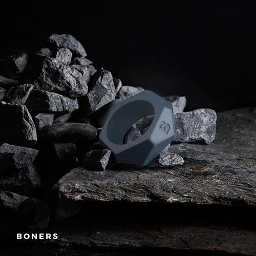 Эрекционное кольцо Boners Diamond, 5,7 см (серый)