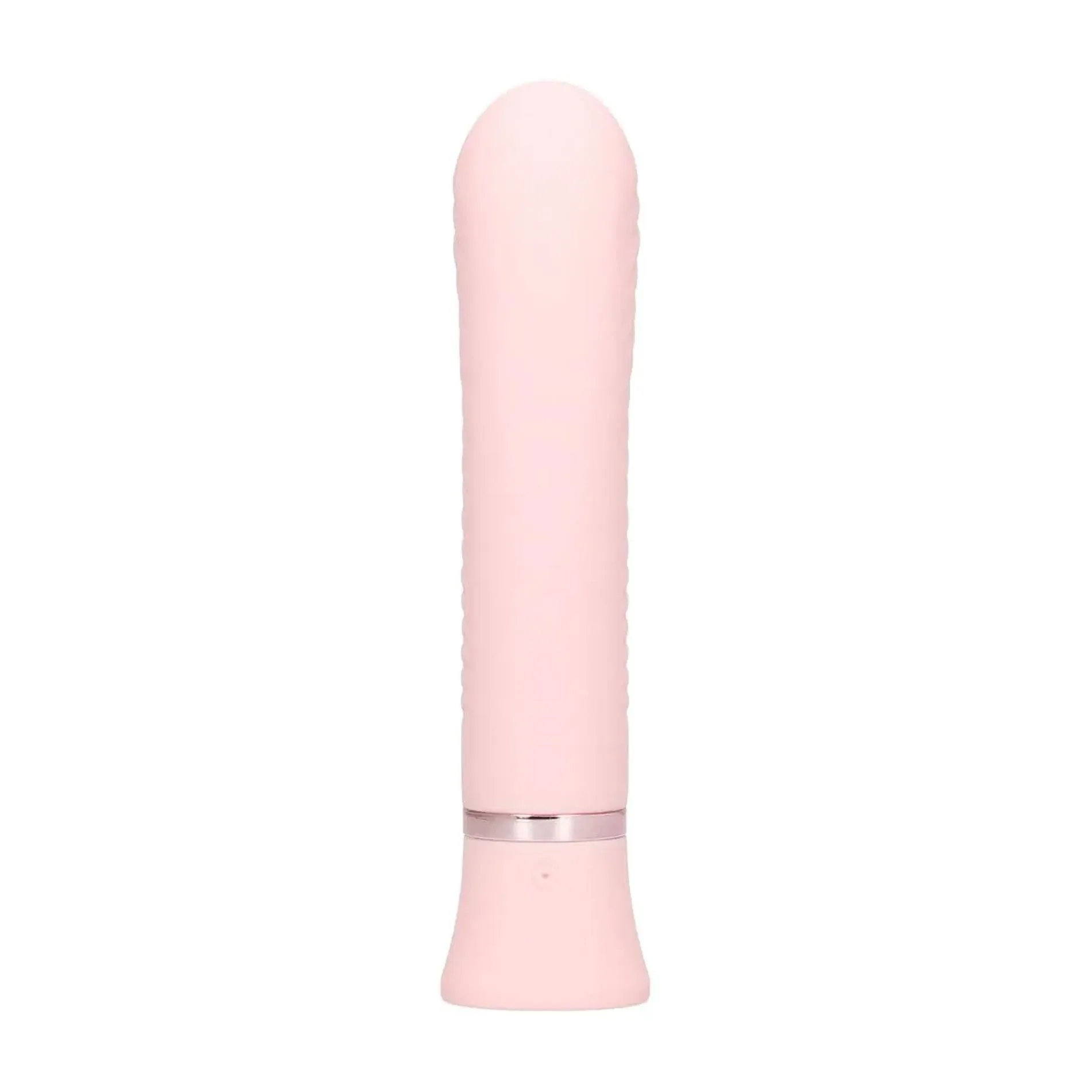 Вибратор Loveline Divine Ribbed G-Spot, 15.9 см (розовый)