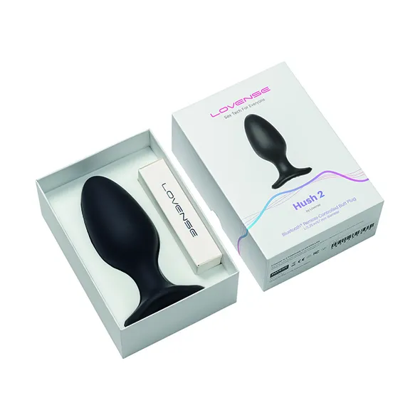 Lovense Hush 2 L - Korek analny, Czarny, 15 cm