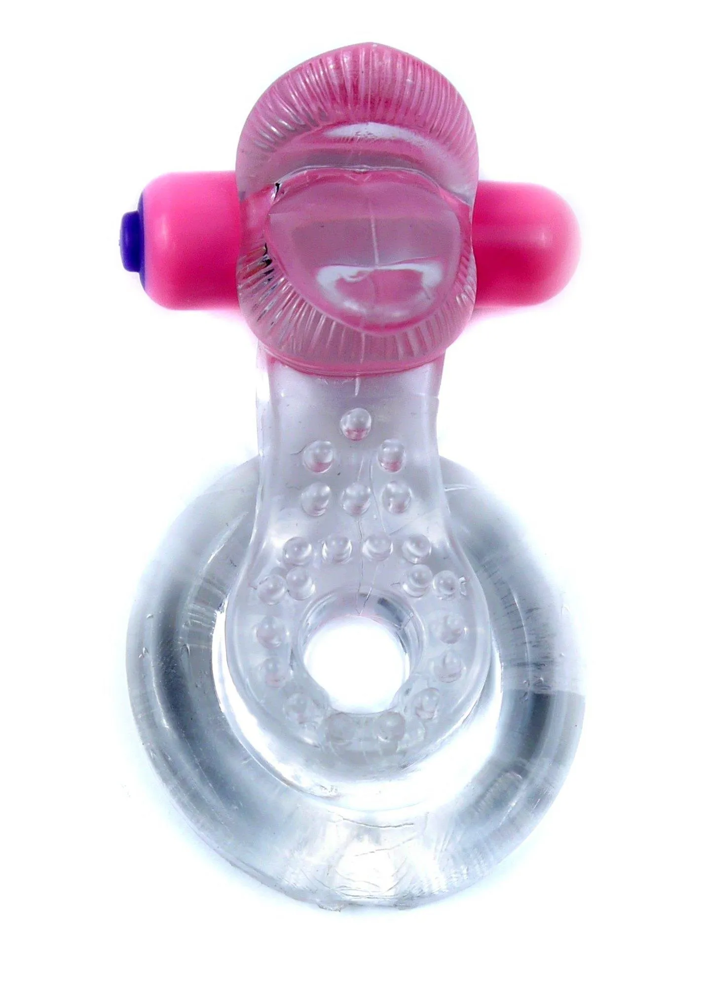 Виброкольцо B - Series EasyLove Tongue Vibro CockRing, 9.5 см (прозрачный)