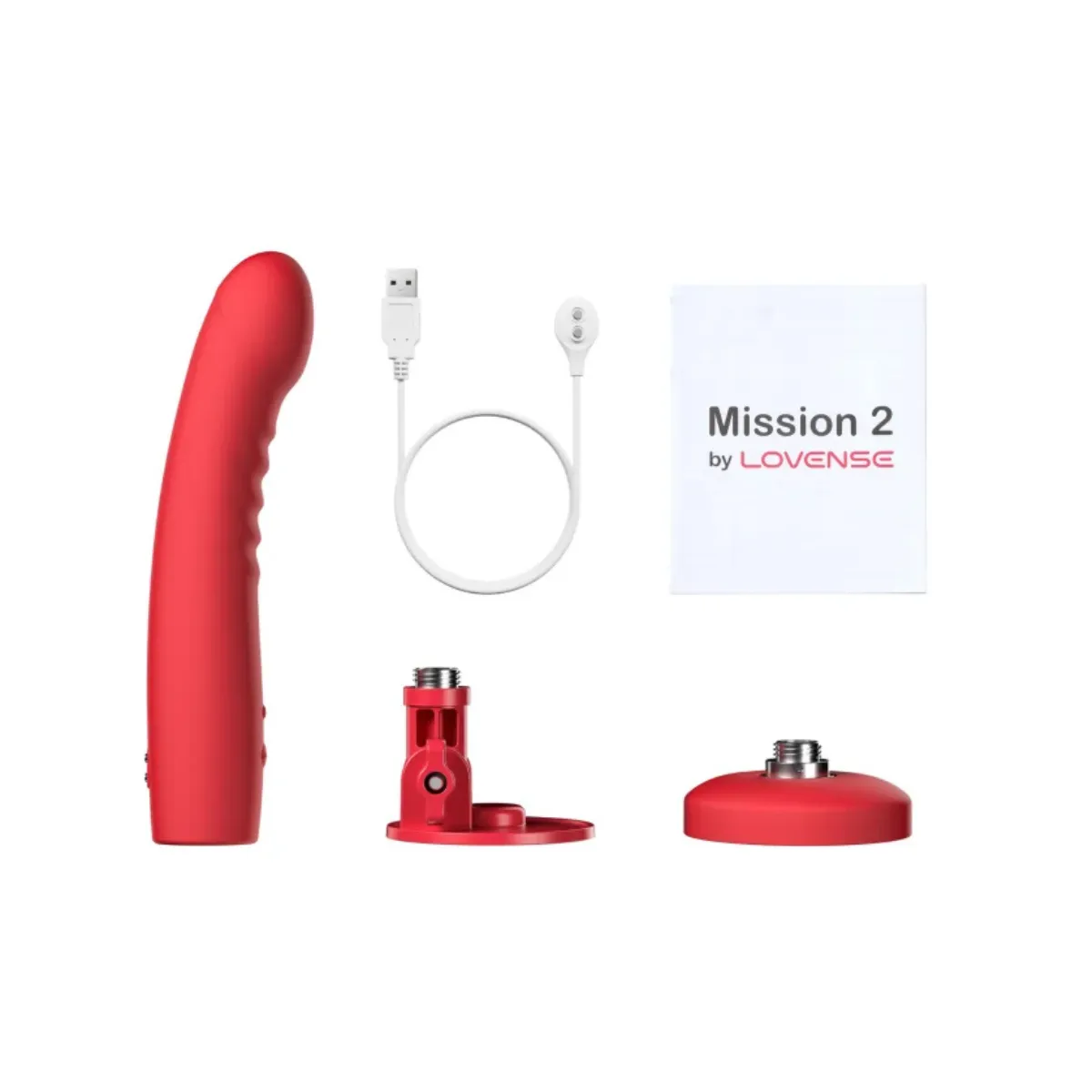 Lovense Mission 2 - Wibrator, Czerwony, 27.2 cm