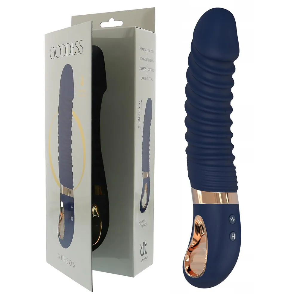 Dream Toys Goddess Collection Nereos - Wibrator, Niebieski, 23 cm