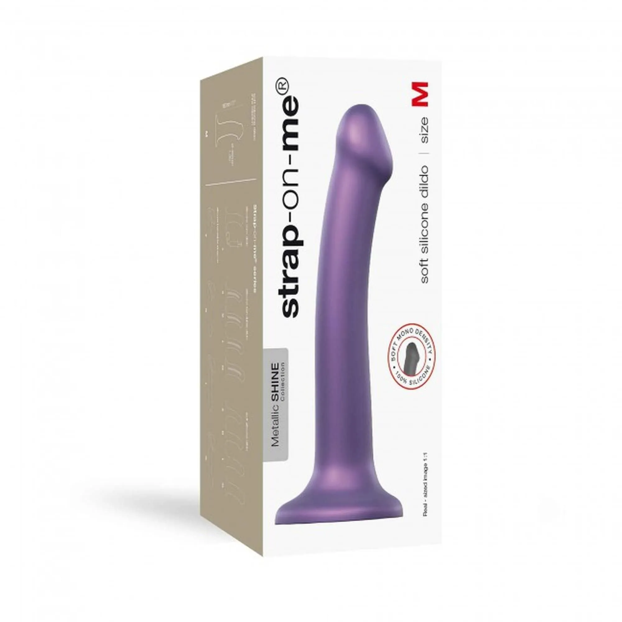 Фалоімітатор Strap-On-Me Mono Density, 18 см (фіолетовий)