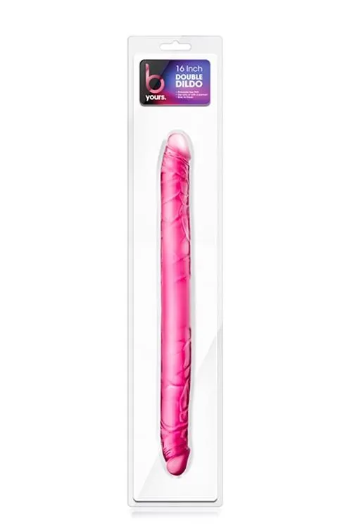 Blush B Yours 16 Inch Double Dildo - Dwustronny dildo B, Różowy, 40.6 cm