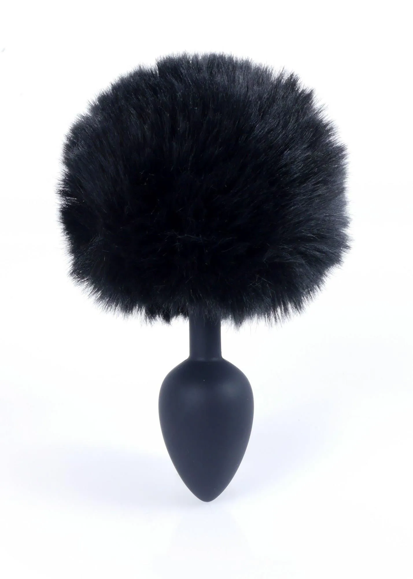 Анальна пробка Boss Jewellery Silicon Bunny Tail, 6,5 см (чорний)