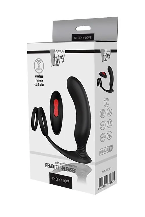 Dream Toys Cheeky Love Remote P-Pleaser - Stymulator prostaty, Czarny, 13.4 cm