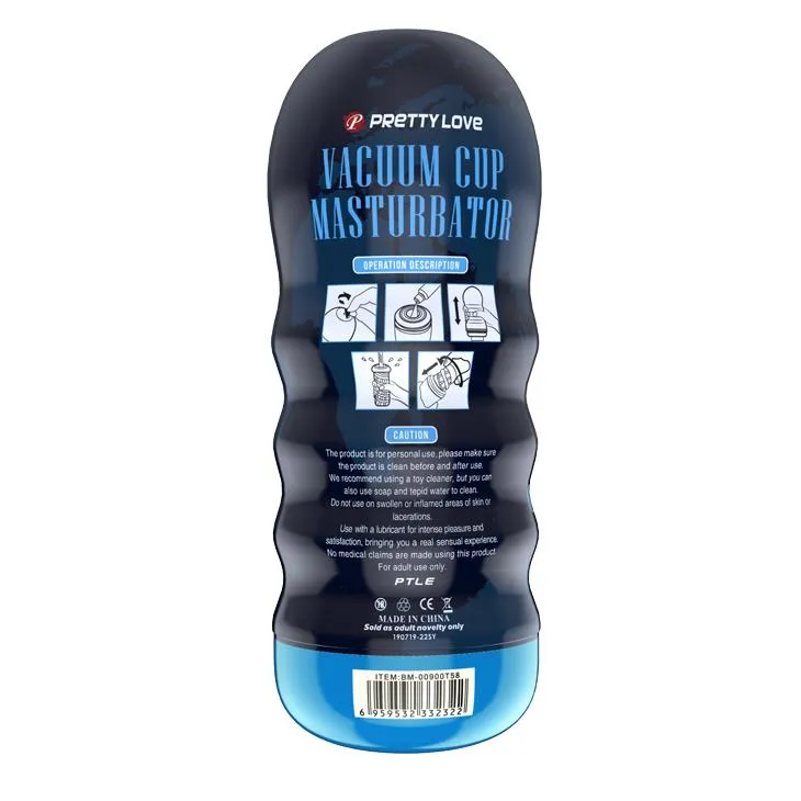 Pretty Love Vacuum Cup Anus - Masturbator, W kolorze cielistym, 18 cm
