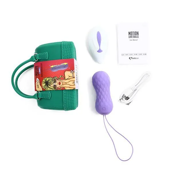 Inny Motion Love Balls Jivy - Wibrujące jajko, Fioletowy, 8, 3 cm