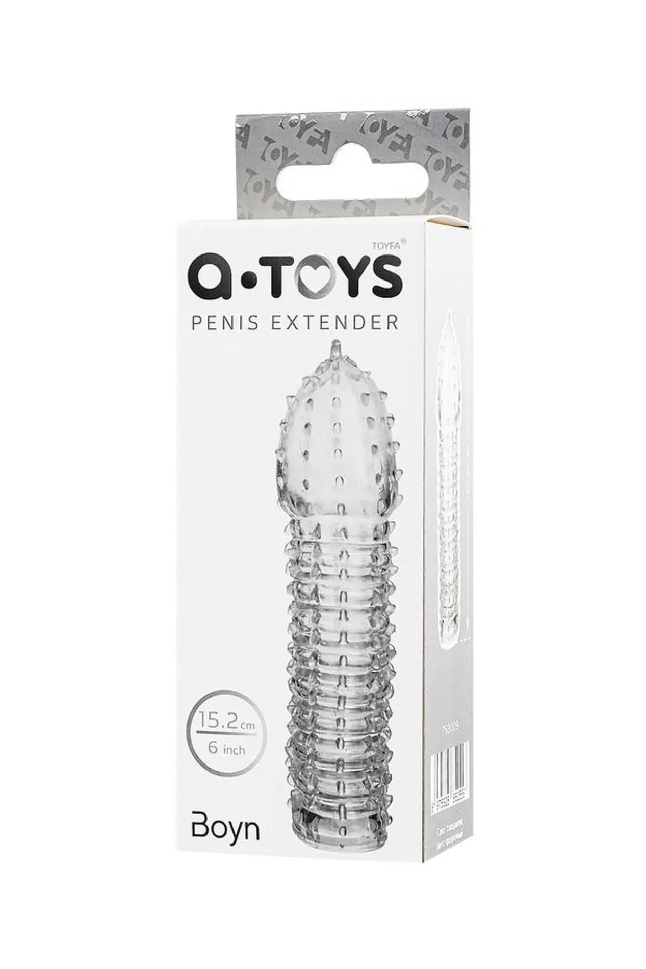 Toyfa Penis Extender - Nakładka na penisa, Przezroczysty, 15.2 cm