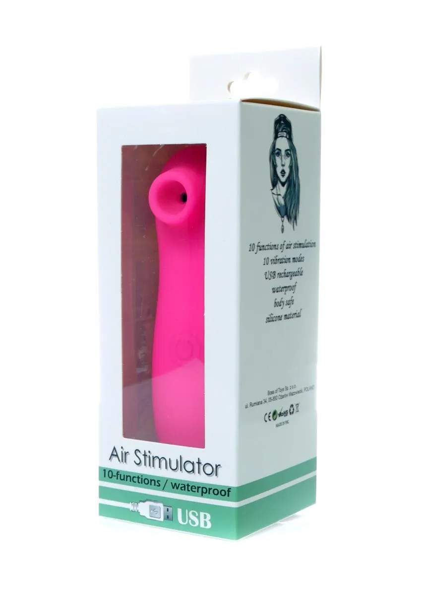 B - Series Vision Boss Series Air Stimulator - Bezdotykowy stymulator łechtaczki, Różowy, 12, 3 cm