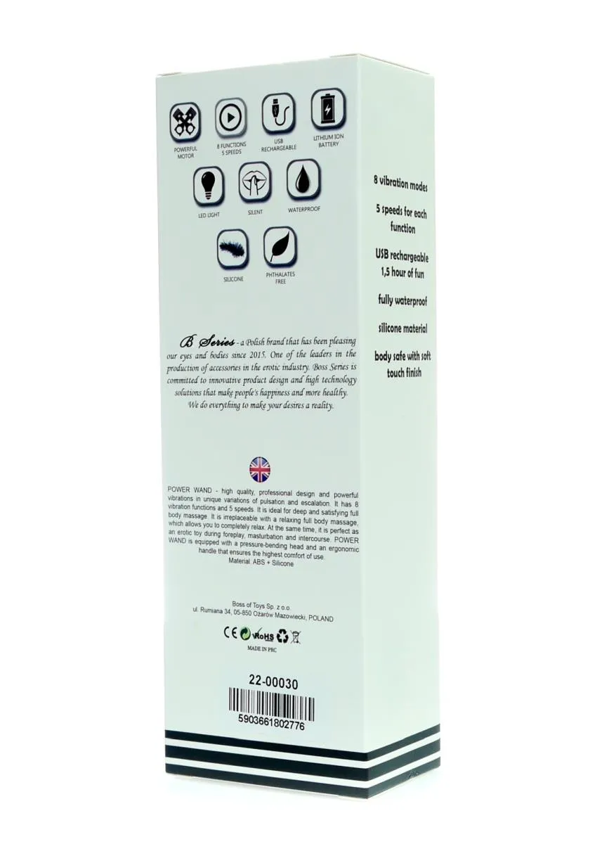Массажер B - Series Magic Rechargeable Power Wand, 20.5 см (черный)