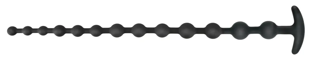 Black Velvets Anal Beads - Łańcuszek analny, Czarny, 50 cm