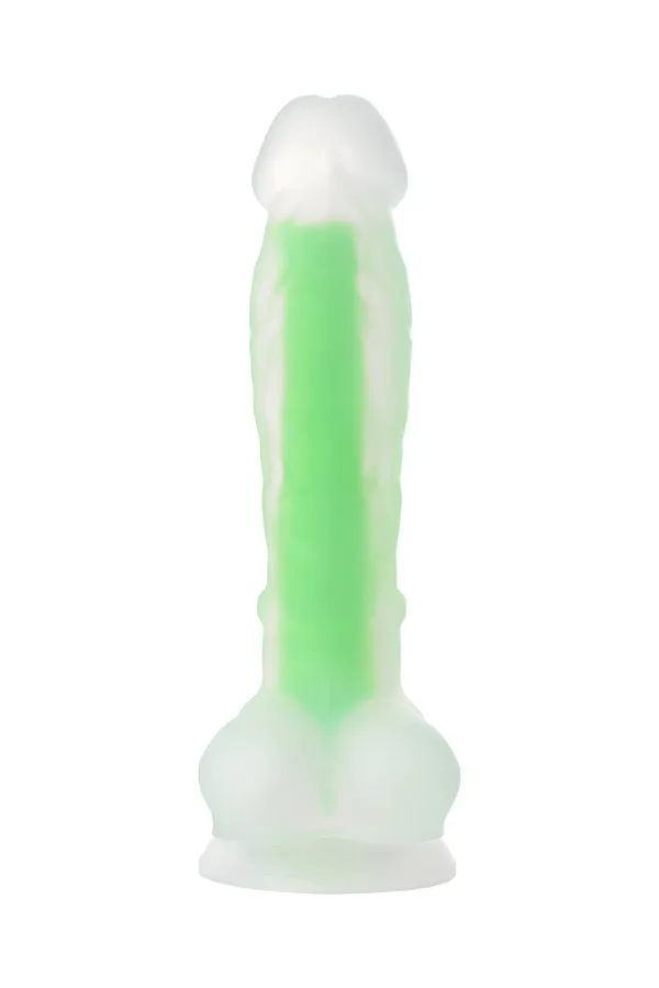 Toyfa Clark Glow - Dildo, Zielony, 22 cm